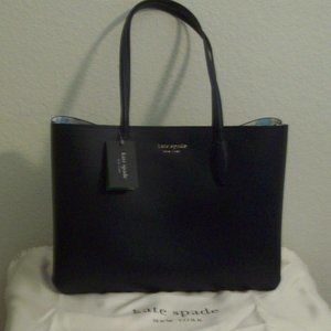 NWT Kate Spade New York All Day Seashell Pop Large Tote Blazer Blue